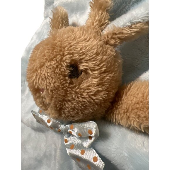 Dan Dee Blue Bunny Rabbit Lovey Security Blanket Infant Square Clean Sanitized - Picture 3 of 4